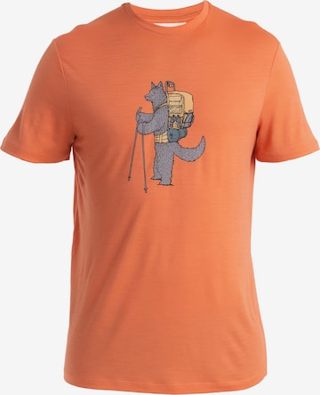 T-Shirt fonctionnel 'Tech Lite III' ICEBREAKER en orange : devant