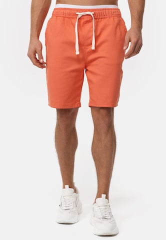 Regular Pantalon 'Kendari' INDICODE JEANS en orange : devant