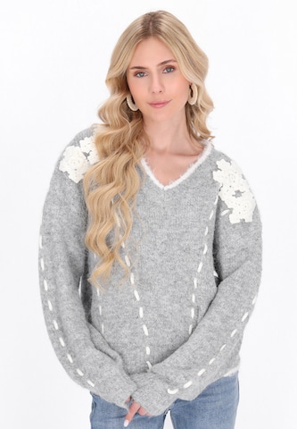 IZIA Sweater in Grey: front