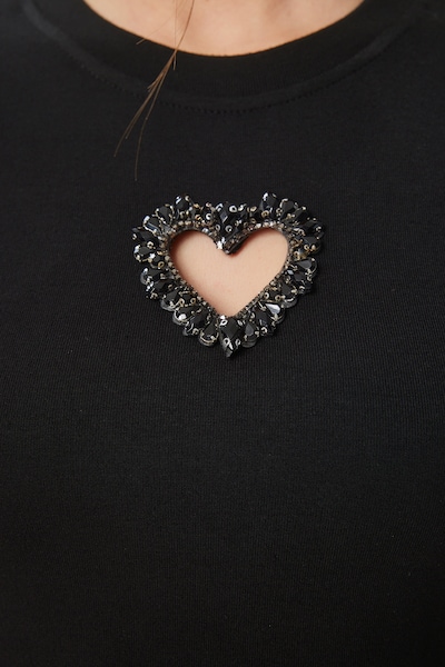 Happiness İstanbul T-shirt en noir / blanc, Vue avec produit