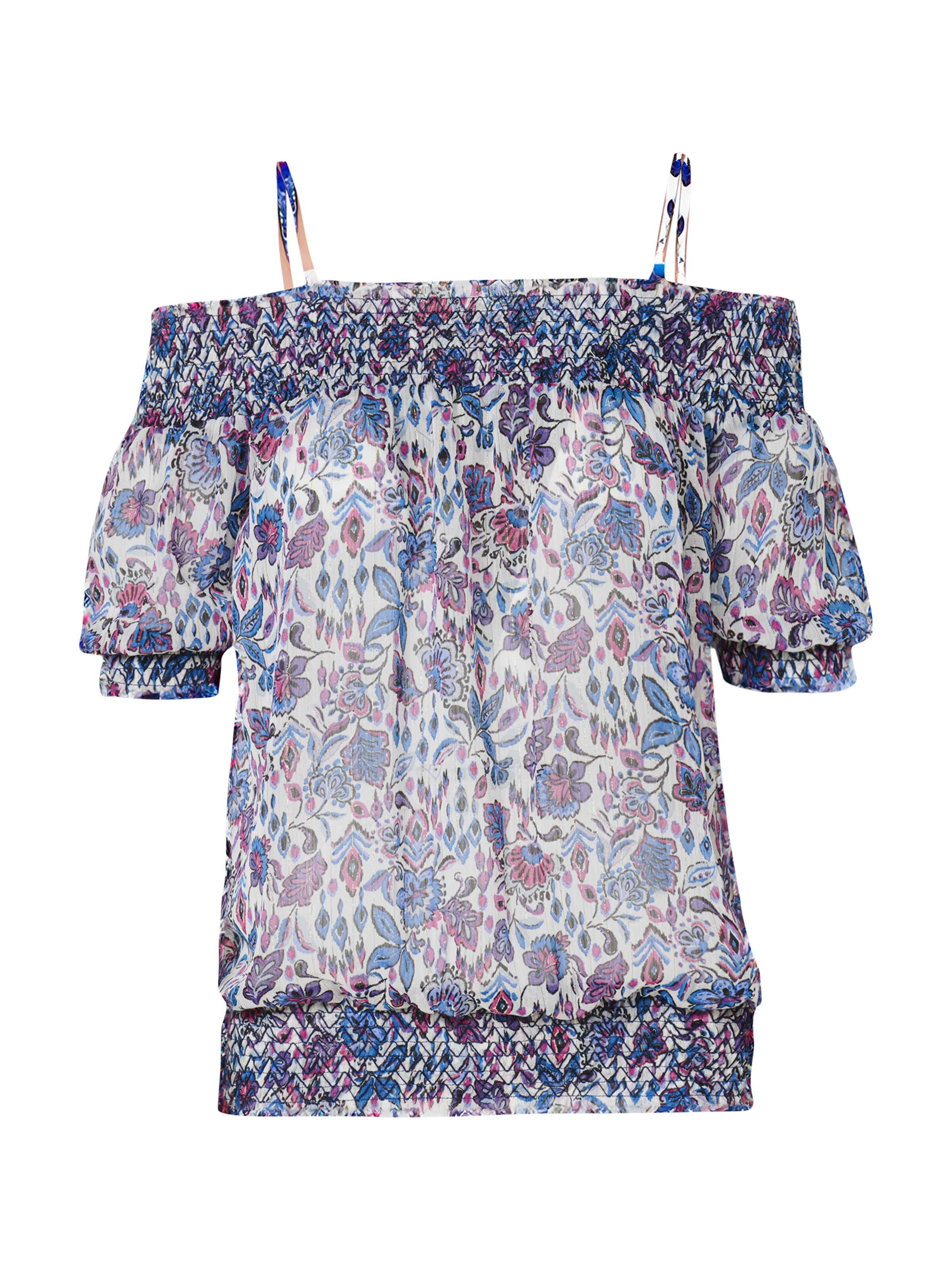 KOROSHI Μπλούζα σε μπλε: μπροστά