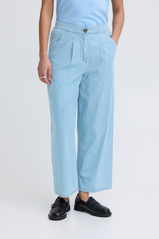 ICHI Wide leg Jeans 'ICHBarcy' in Blauw