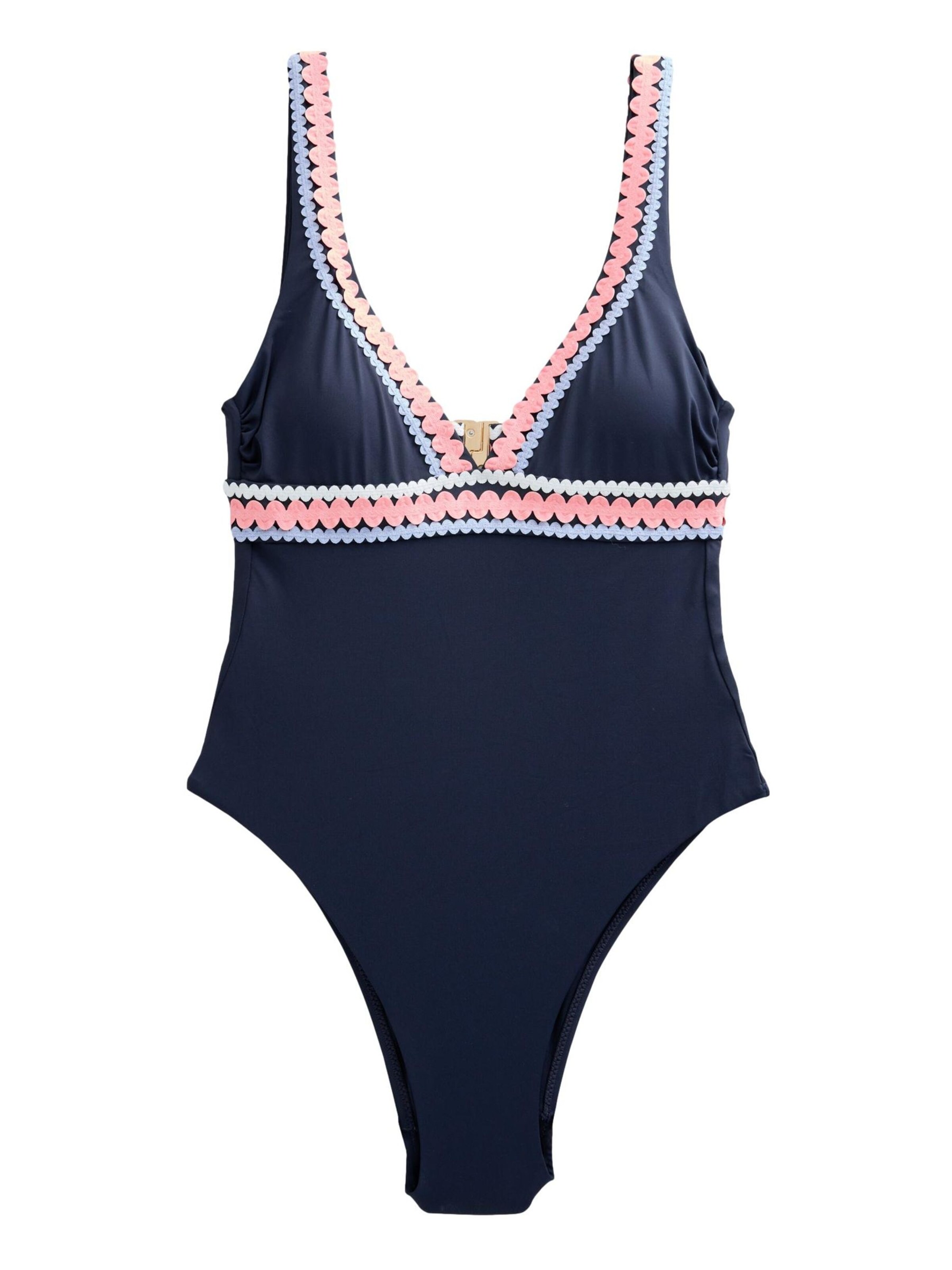 Next Triangel Badeanzug in Blau: Vorderseite