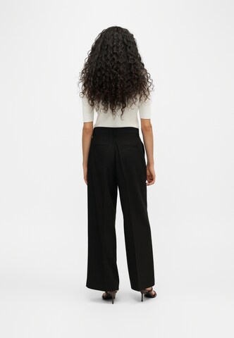 Vero Moda Petite Wide leg Bandplooibroek 'VMNILA' in Zwart