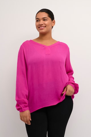 KAFFE CURVE Blouse 'Cami' in Pink: front