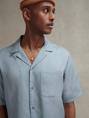 ABOJ ADEJ Regular fit Button Up Shirt 'Tserona' in Blue