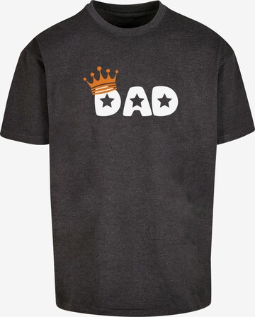 Merchcode Shirt 'Fathers Day - King Dad' in Grijs: voorkant