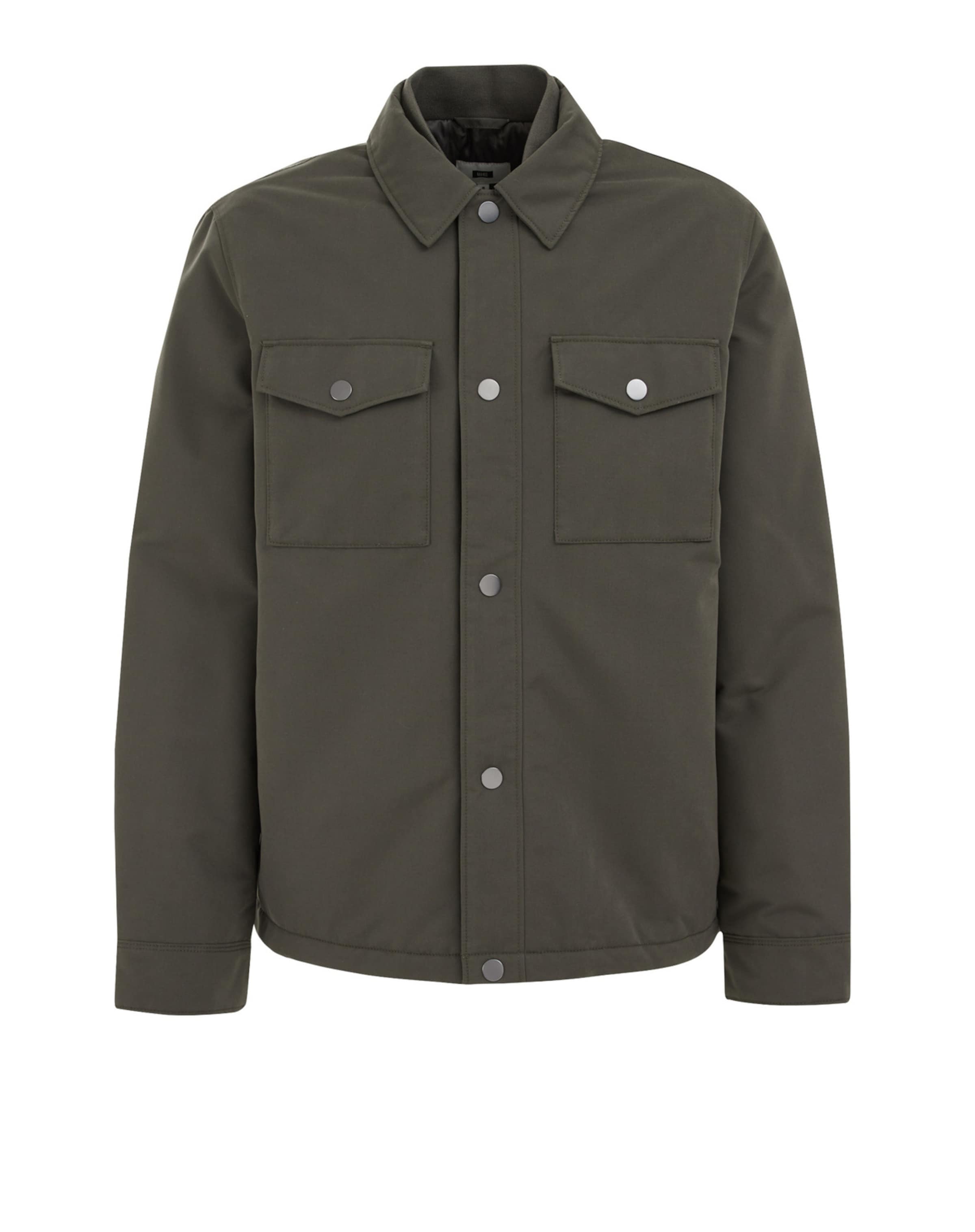 WE Fashion Φθινοπωρινό και ανοιξιάτικο μπουφάν σε πράσινο: μπροστά