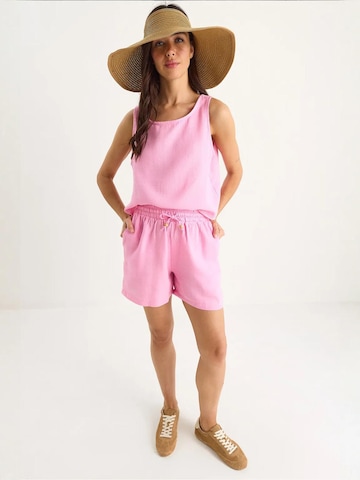 Pantalons de tailleur Bianco Lucci en rose