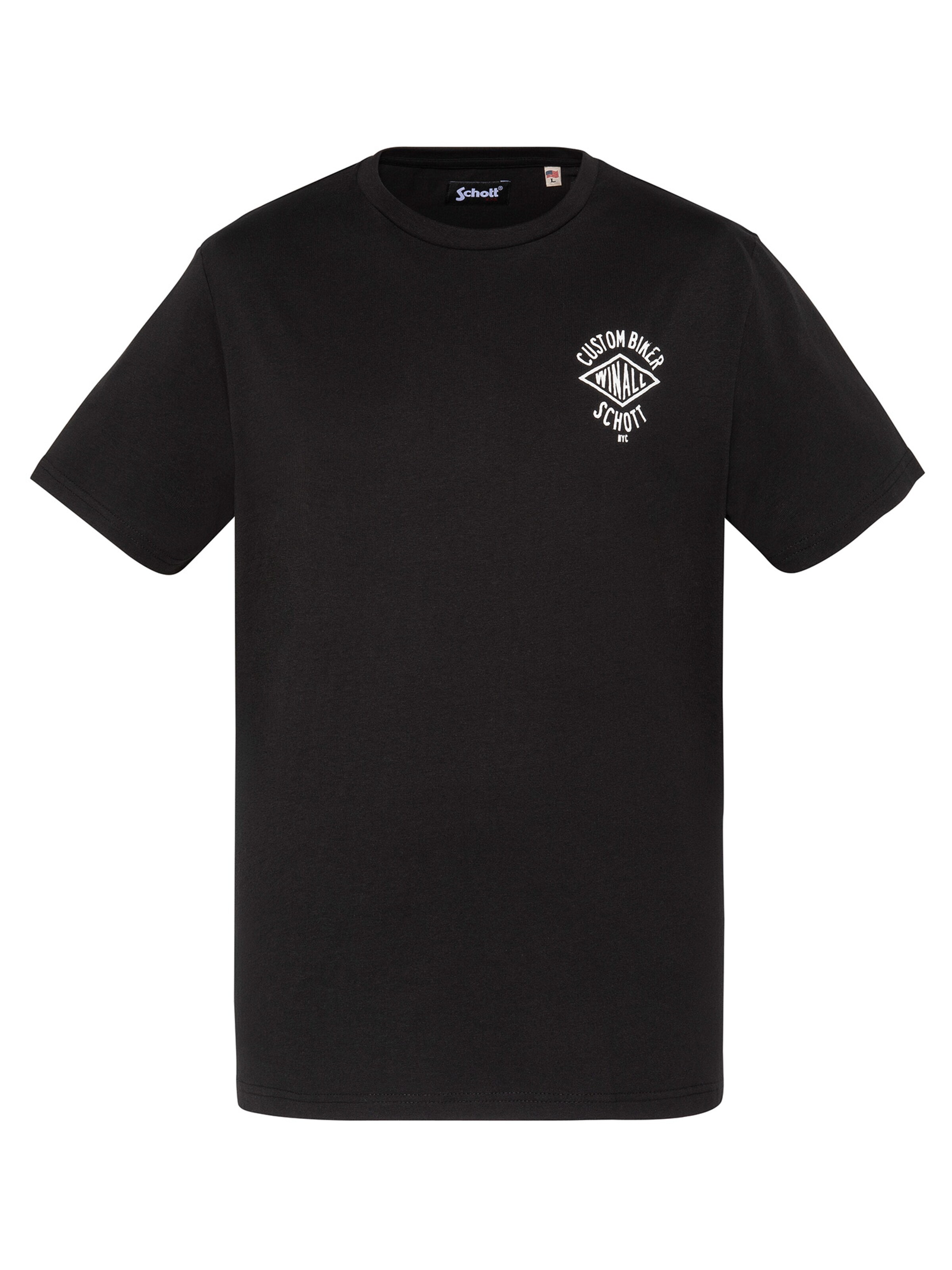 Schott NYC Shirt‌‌‌‌ in Schwarz: Vorderseite