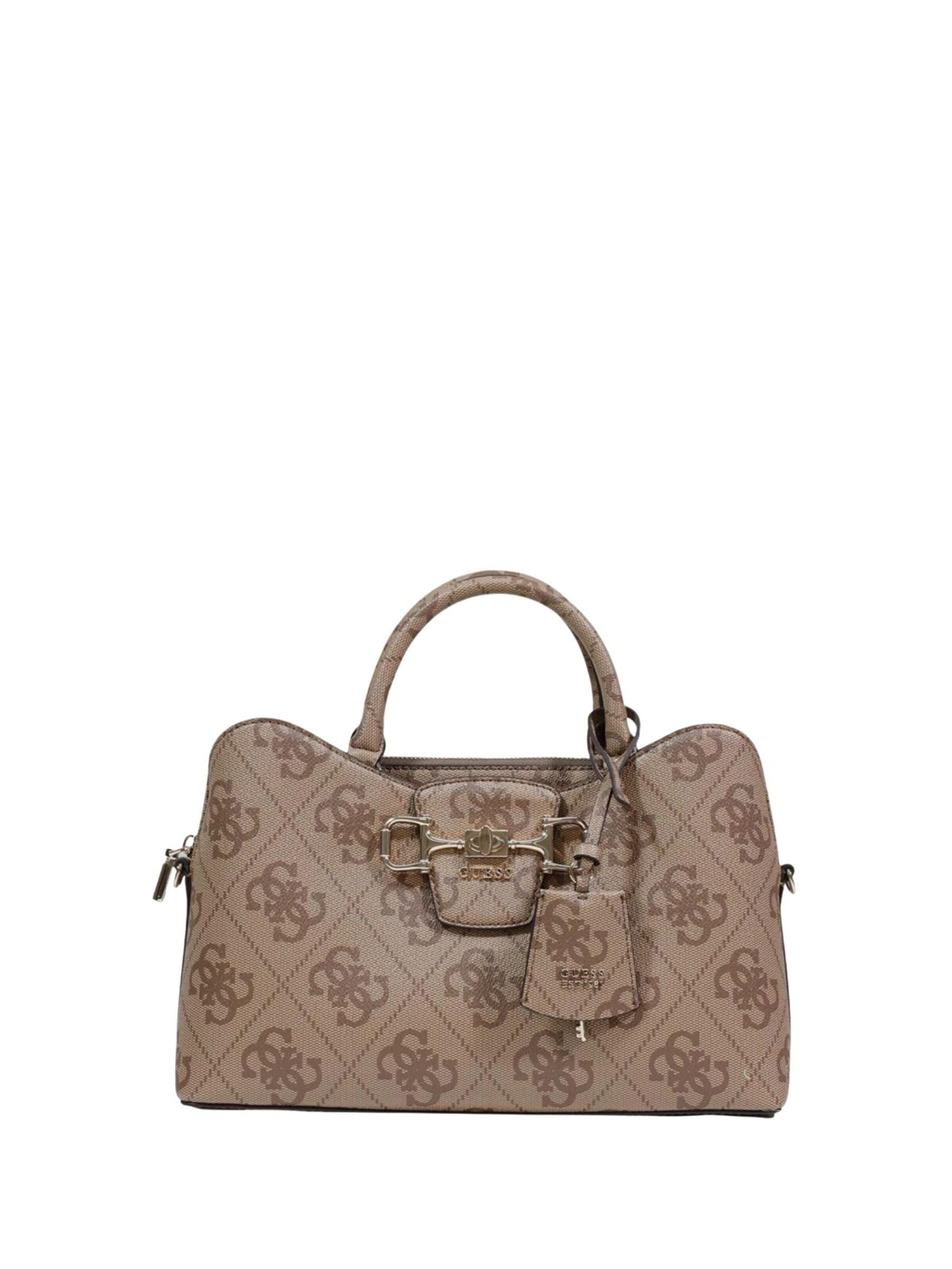 GUESS Handbag 'GUESS BORSA A MANO JANIE LOGO' in Brown: front