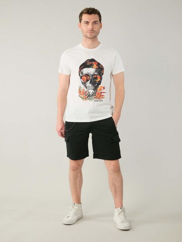 T-Shirt 'Jek' Deeluxe en blanc