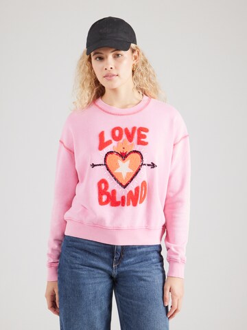 Felpa 'LOVE IS BLIND' di Grace in rosa: frontale