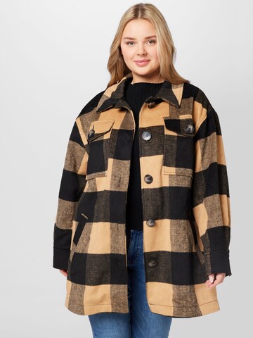 River Island Plus Between-Season Jacket in Brown: front