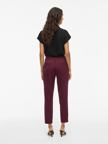 VILA Slim fit Pleat-Front Pants 'VIVARONE' in Purple