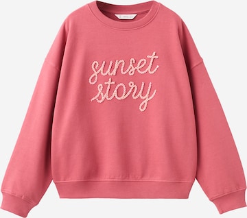 MANGO KIDSSweater majica 'LOVE' - crvena boja: prednji dio