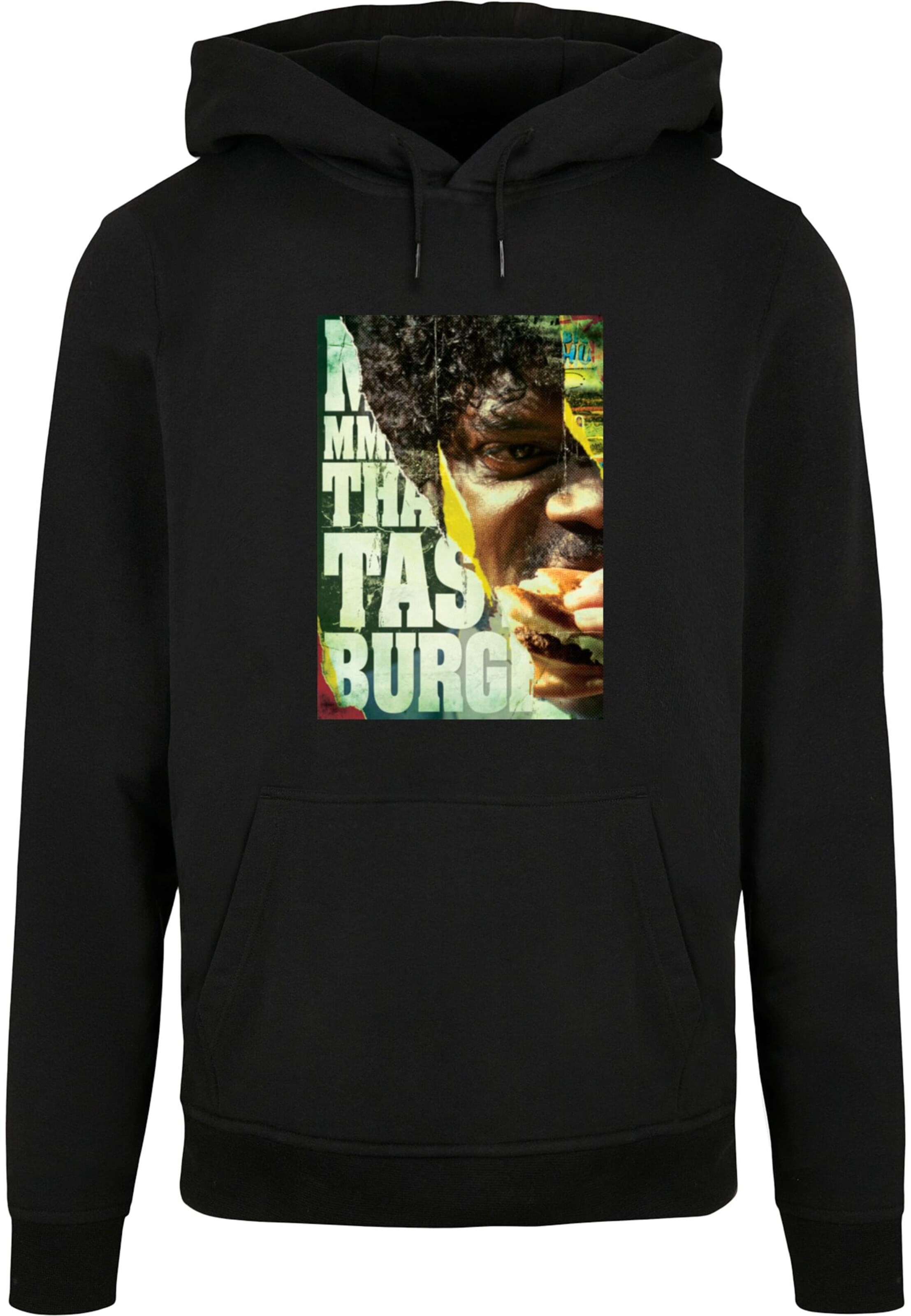 Merchcode Sweatshirt 'Pulp Fiction - Kahuna Burger' in Black: front