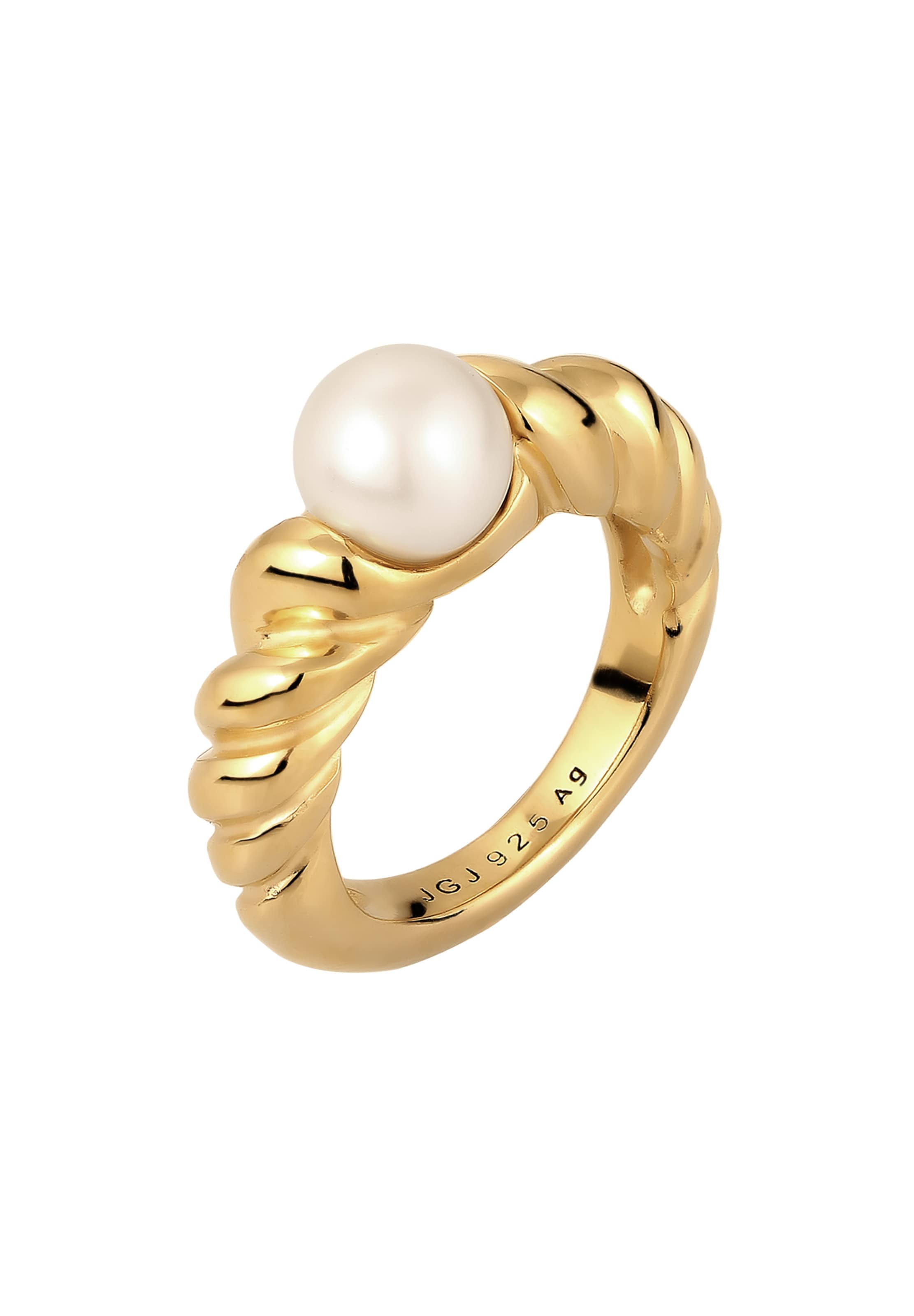 Bague 'Perle' ELLI PREMIUM en or : devant