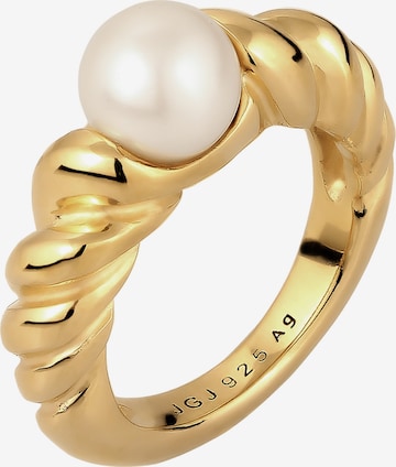 ELLI PREMIUM Ring 'Perle' in Goud: voorkant