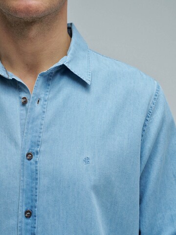 Salsa Jeans Regular fit Button Up Shirt in Blue