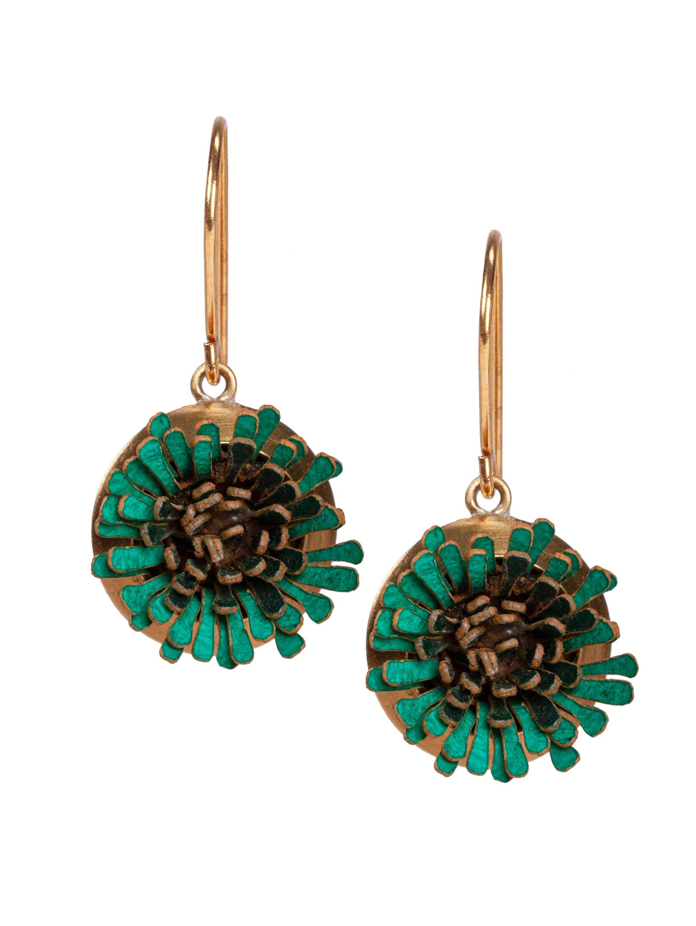 Gretchen Earrings 'Pam Pem' in Green: front
