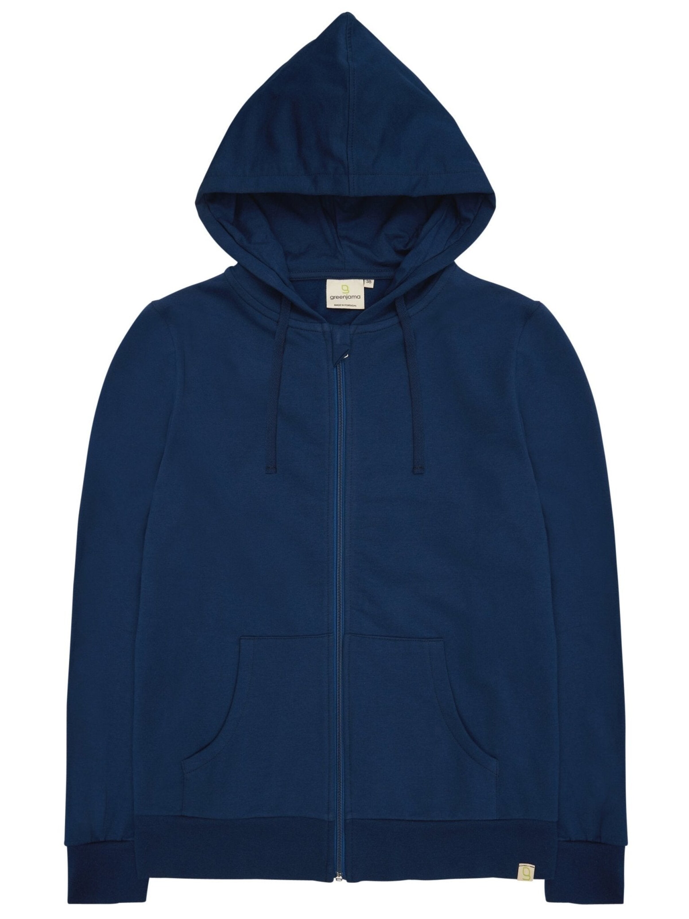 greenjama Zip-Up Hoodie in Blue: front