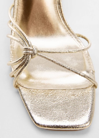 MANGO Strap Sandals 'Moana' in Gold