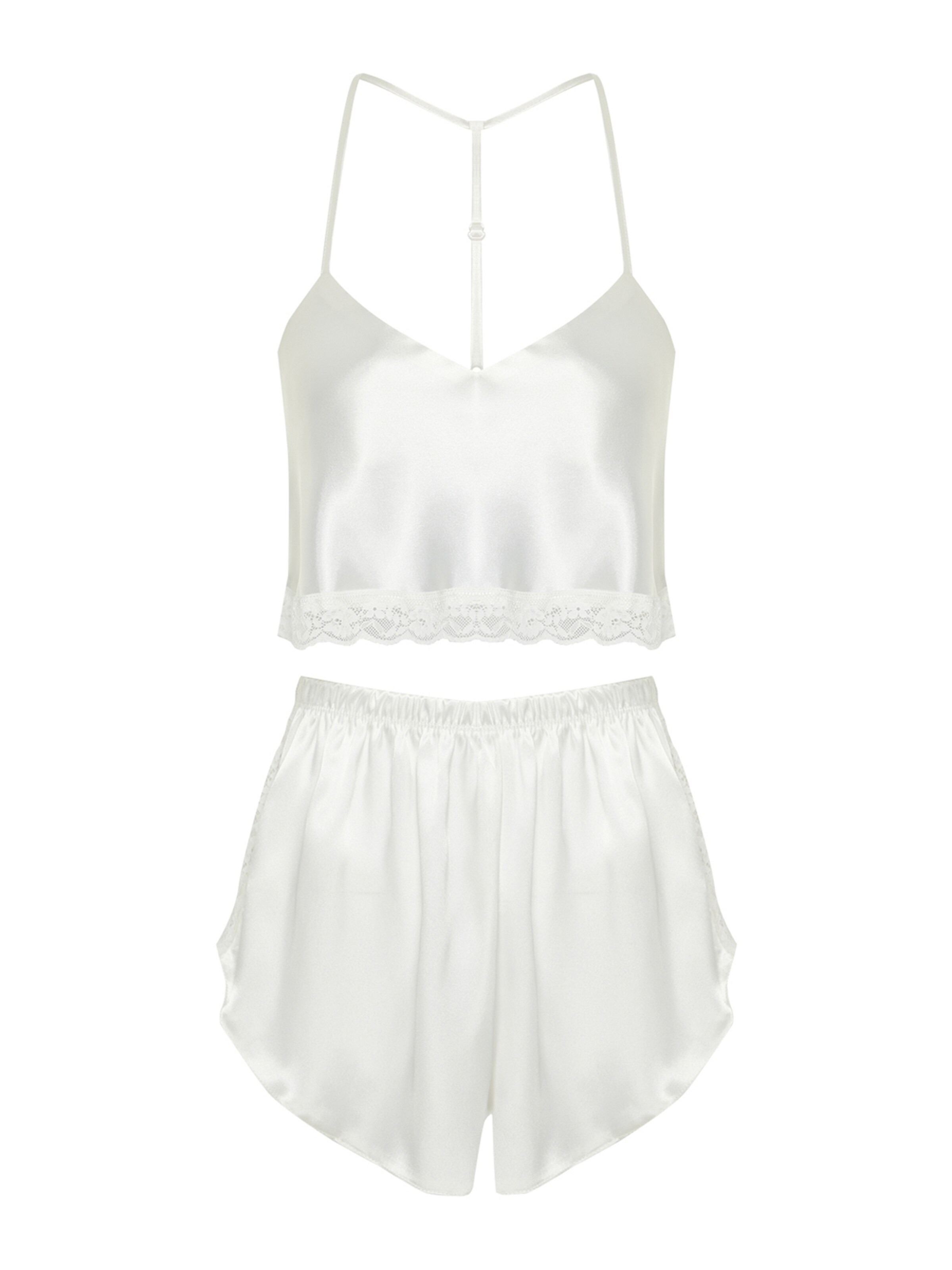 Trendyol Pyžamo – béžová: přední strana