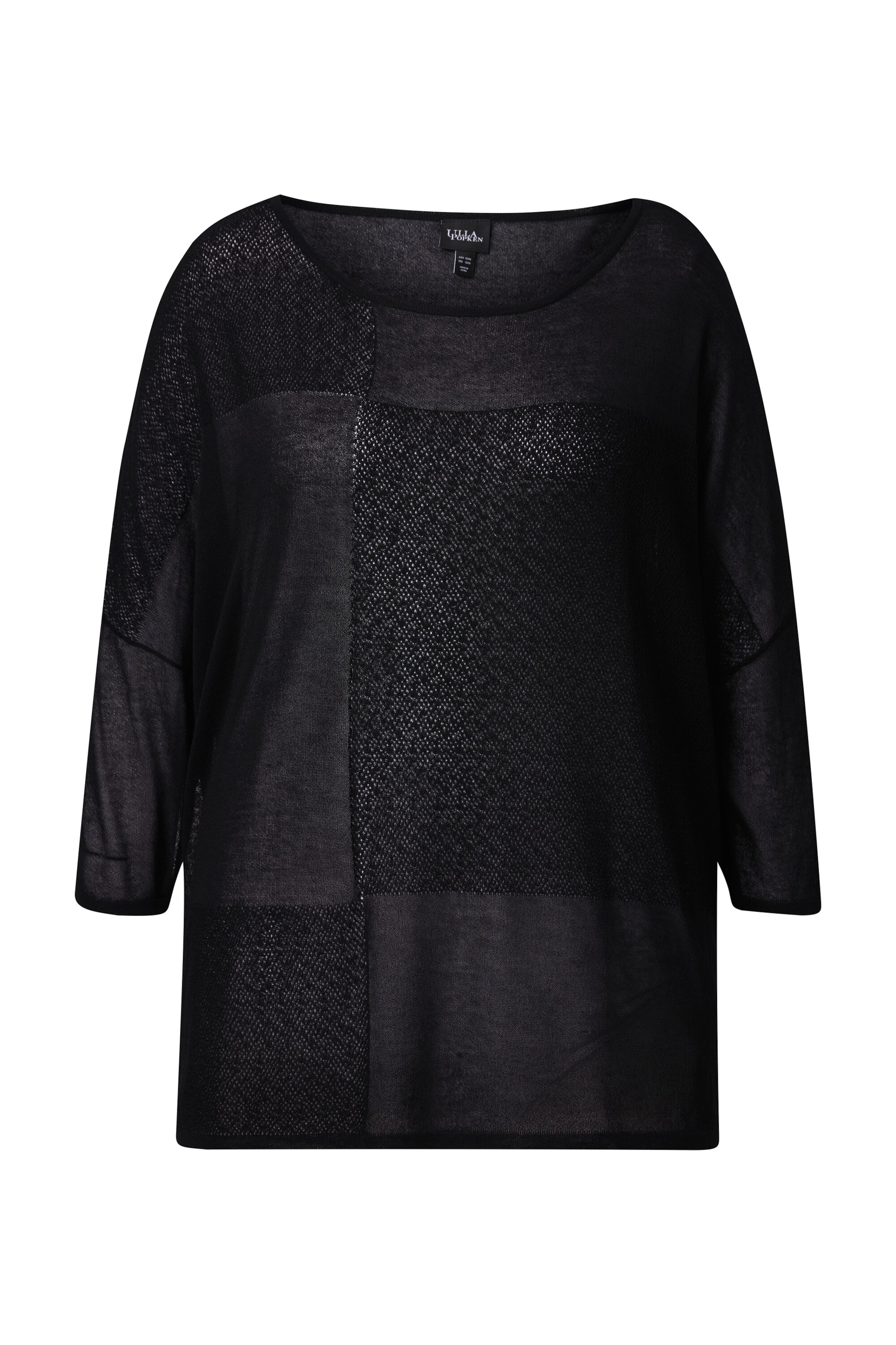 Ulla Popken Oversized trui in Zwart: voorkant