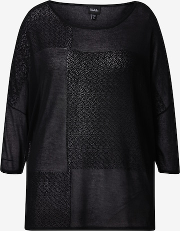 Ulla Popken Oversized trui in Zwart: voorkant