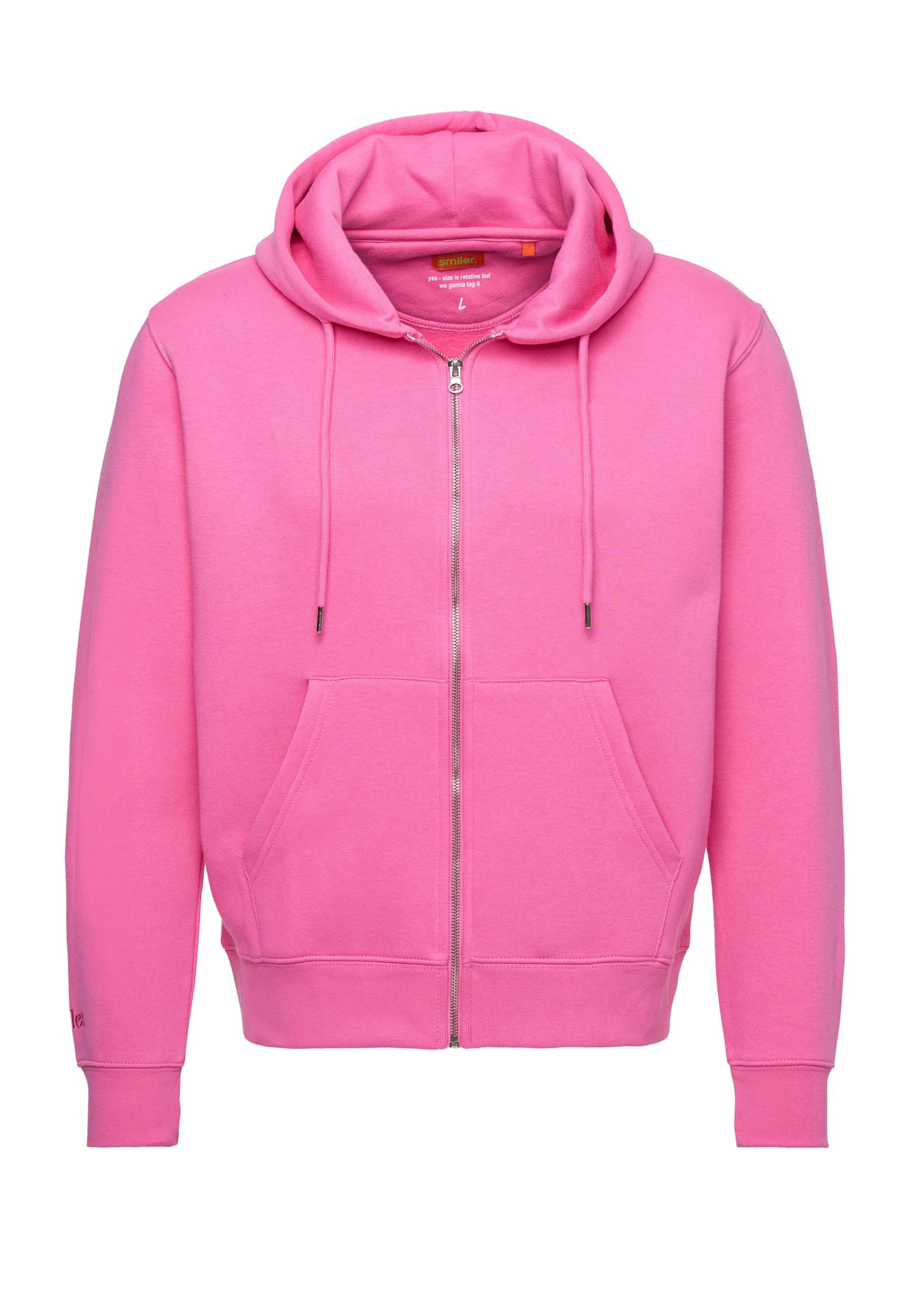 Veste de survêtement smiler. en rose : devant