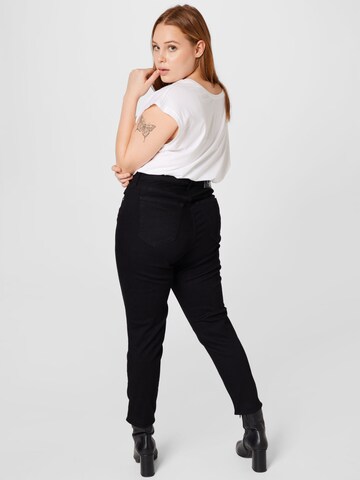 Calvin Klein Jeans CurveSkinny Hlače - crna boja