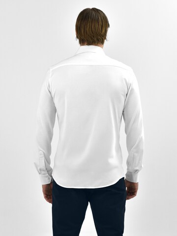 Vercate - Ajuste estrecho Camisa de negocios 'No. 19' en blanco