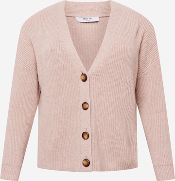 ABOUT YOU Curvy Knit Cardigan 'Kimberly' in Pink: front