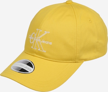 Cappello da baseball di Calvin Klein Jeans in giallo: frontale