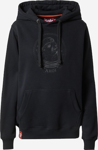 Derbe Sweatshirt 'Matrosenrobbe' in Black: front