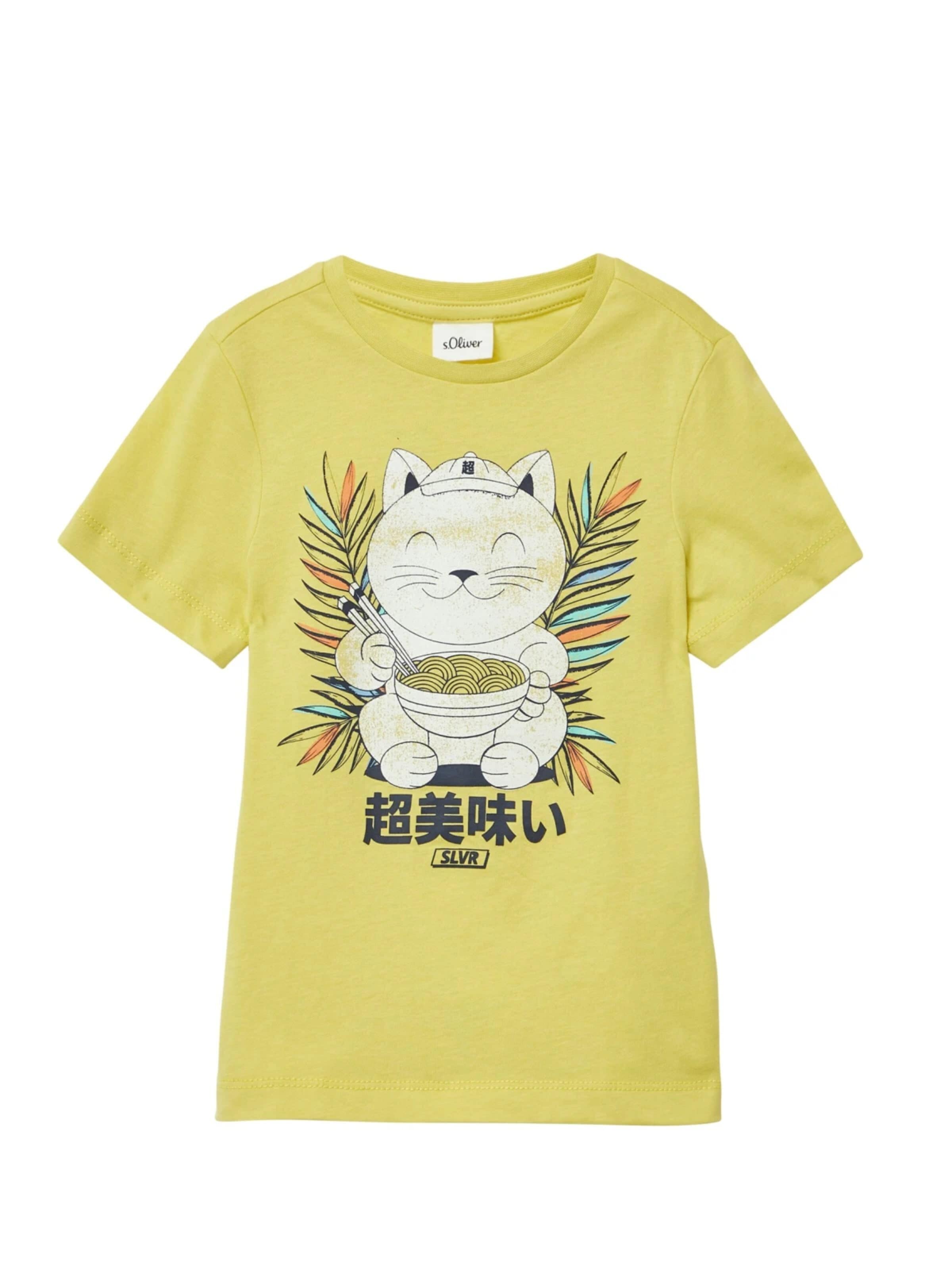 s.Oliver Shirt 's.Oliver - T-shirt' in Geel: voorkant