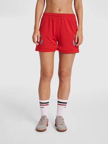 Hummel - Regular Calças de desporto em vermelho: frente