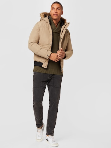 JACK & JONES Winter jacket 'WINNER' in Beige