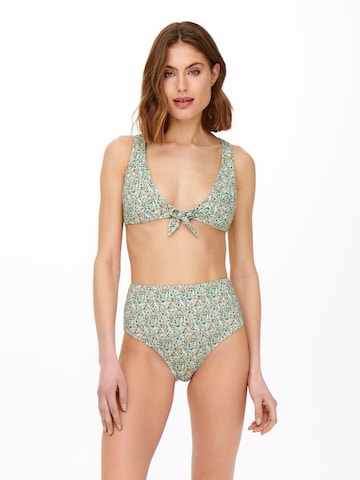 ONLY Triangle Bikini in Green: front