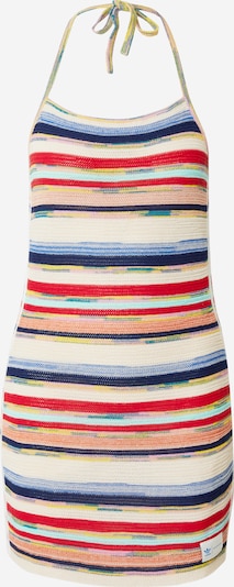 Megzta suknelė 'KSENIA SCHNAIDER' iš ADIDAS ORIGINALS, spalva – tamsiai mėlyna jūros spalva / oranžinė / raudona / margai balta, Prekių apžvalga