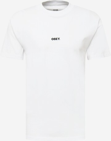 Obey Shirt in Wit: voorkant