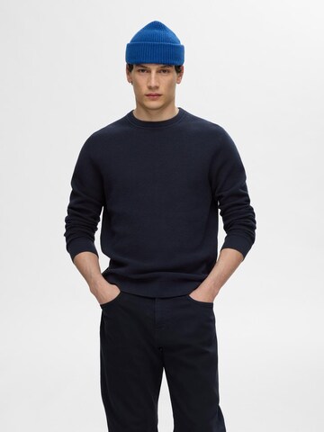 SELECTED HOMME Trui 'SLHROSS' in Blauw: voorkant