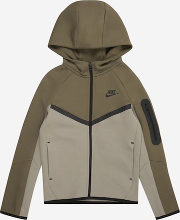Nike Sportswear Jopa na zadrgo 'TCH FLC' | zelena barva: sprednja stran