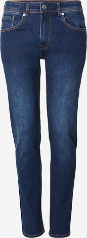 Coupe slim Jean 'TRACK' Pepe Jeans en bleu : devant