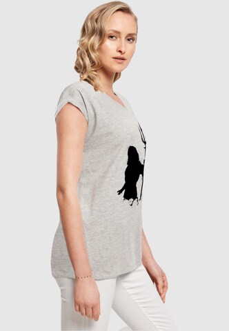 ABSOLUTE CULT T-Shirt 'Aquaman - Mono Silhouette' in Grau