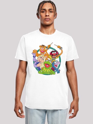T-Shirt 'Disney The Muppets Group Circle' F4NT4STIC en blanc : devant
