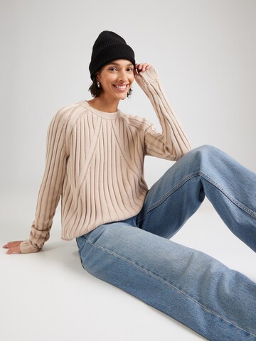 G-STAR - Jersey en beige: frente