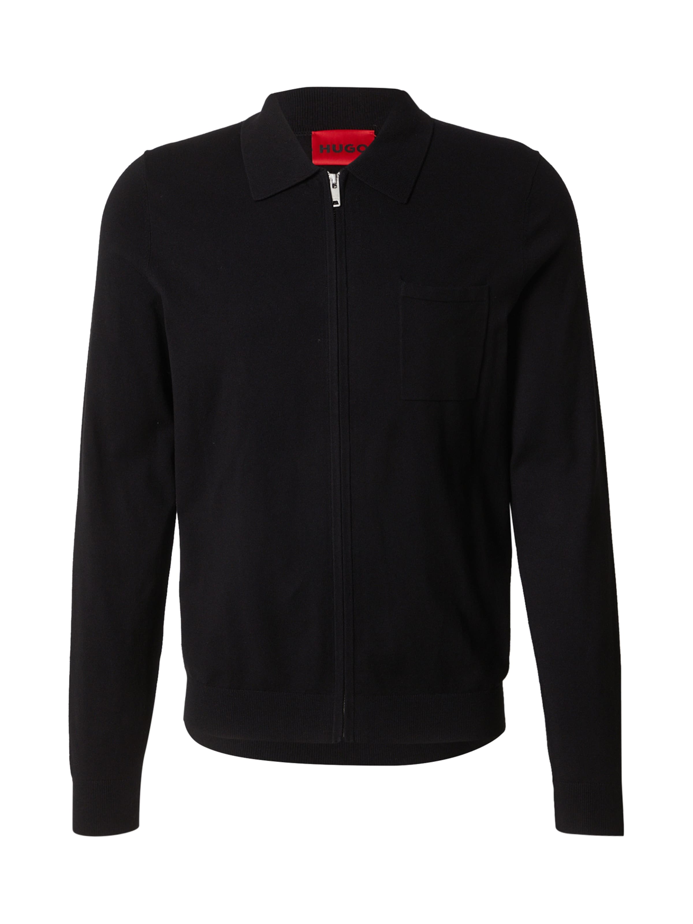 Geacă tricotată 'San Jean' de la HUGO pe negru: față