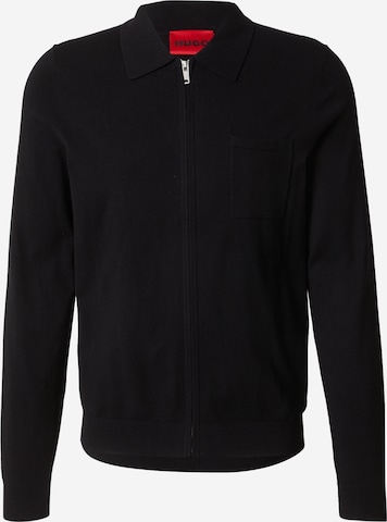 juoda HUGO Kardiganas 'San Jean': priekis